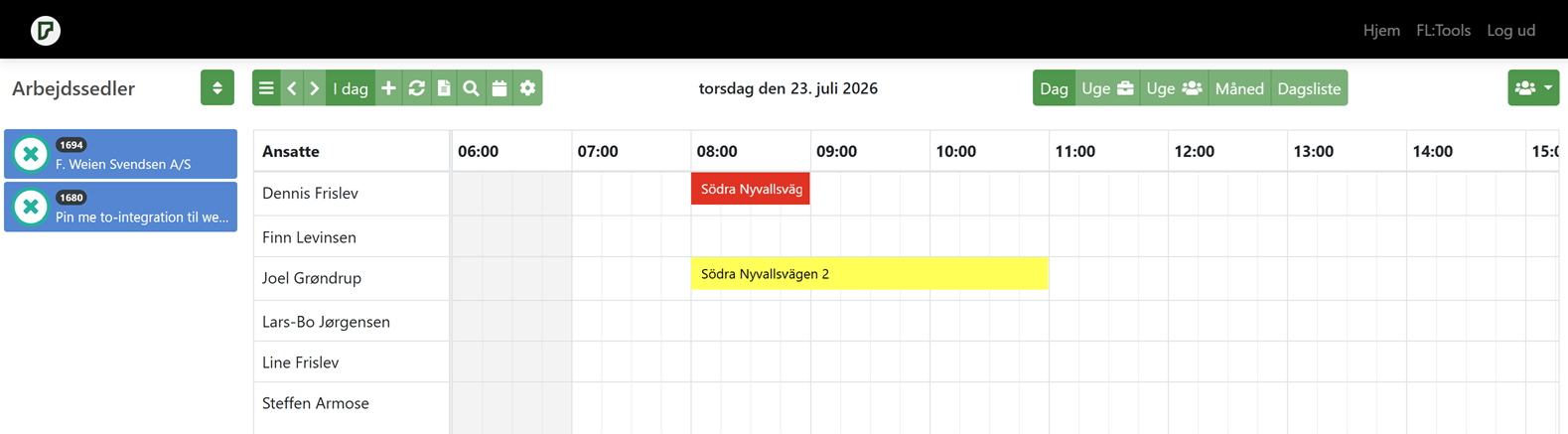 Farven er skiftet i kalenderen