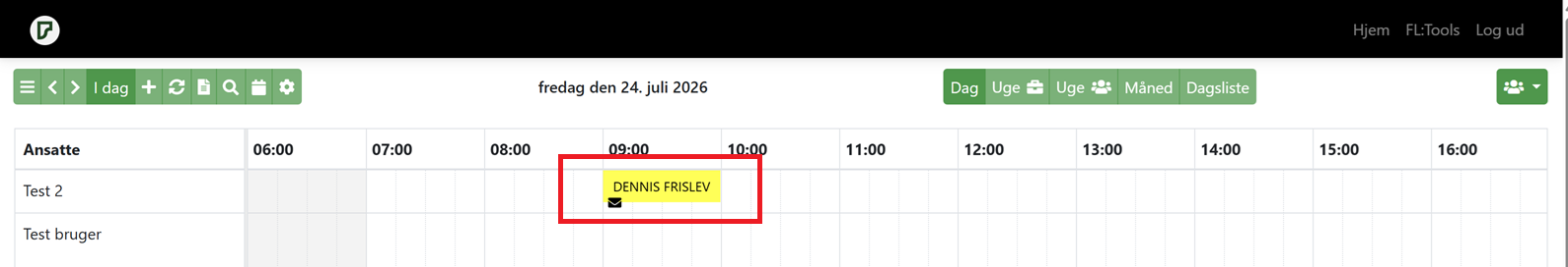 Eventet i kalenderen